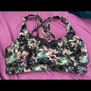 Gently used Lululemon floral bra - size 10